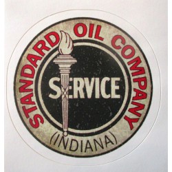 mini sticker standard oil company vieillit style ancien 7.5cm autocollant look année 50 rock roll
