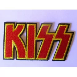 patch groupe kiss ecriture rouge ecusson thermocollant  hard rock