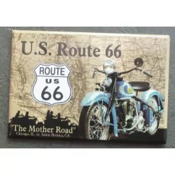 magnet 8x5.5 cm moto route 66 mother road usa deco garage cuisine bar diner loft frigo