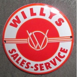 mini plaque emaillée willys jeep sales services 12cm tole email usa
