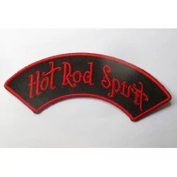 patch hot rod spirit banderolle noir rouge pin up ecusson rockab