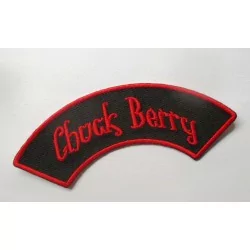 patch chuk berry banderolle noir rouge ecusson rockabilly fan rock roll