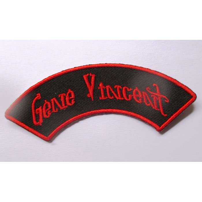 patch gene vincent banderolle noir rouge ecusson rockabilly fan rock roll patch gene vincent banderolle noir rouge ecusson rockabilly fan rock roll