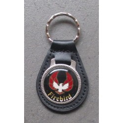 porte clé métal cuir firebird pontiac logo noir aigle auto usa