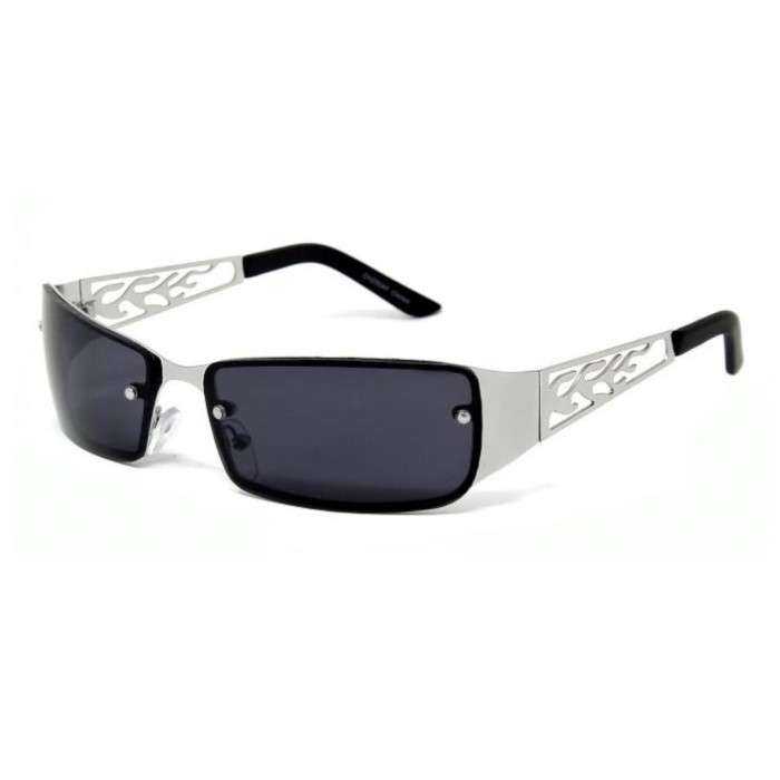 lunette de soleil flame découpée grise claire métal et plastique rock roll biker lunette de soleil flame découpée grise claire métal et plastique rock roll biker