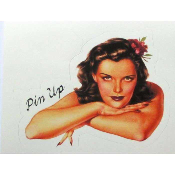 mini sticker pin up bras croisés style rétro 9x7 cm autocollant look année 50 rock roll mini sticker pin up bras croisés style rétro 9x7 cm autocollant look année 50 rock roll