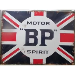 plaque BP motor spirit oil huile tole pub deco garage 40x30cm