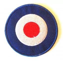 patch cible logo vespa 6cm mod cible bleu ecusson rock roll