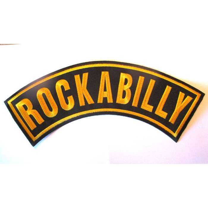 gros patch banderolle rockabilly jaune 33cm écusson dos veste blouson biker fan motorhead gros patch banderolle rockabilly jaune 33cm écusson dos veste blouson biker fan motorhead