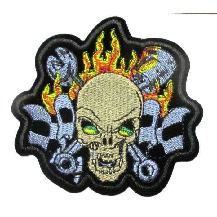 patch crane piston et clé croisé devant drapeau a damier 10cm ecusson thermocollant patch crane piston et clé croisé devant drapeau a damier 10cm ecusson thermocollant