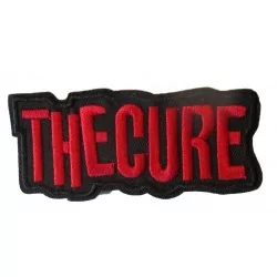 patch groupe new wave the cure noir rouge 10x4.5cm ecusson thermocollant