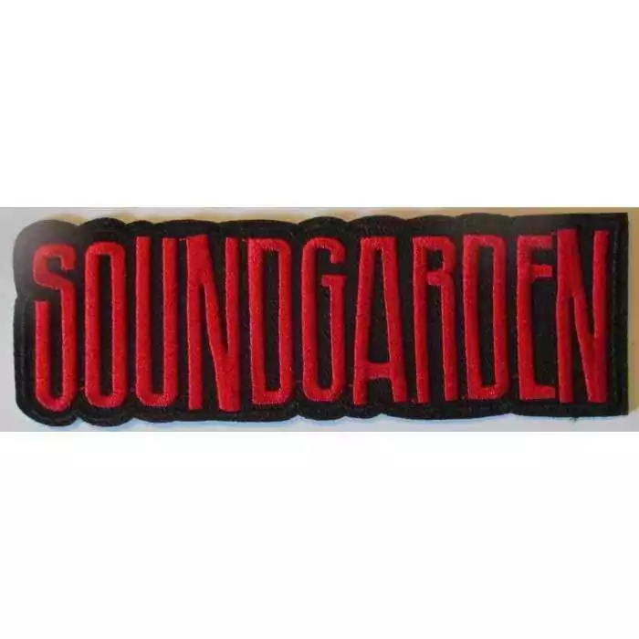 patch groupe soundgarden noir rouge 12x4 cm ecusson thermocollant