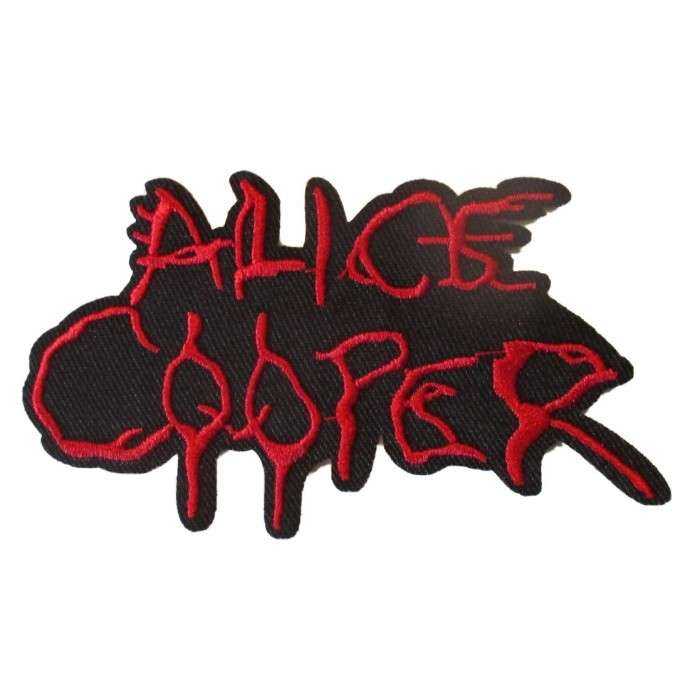 patch alice cooper noir rouge 10.5x5.5cm ecusson thermocollant hard rock