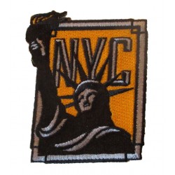 patch statue liberté NYC jaune 7.5cm ecusson thermocolant