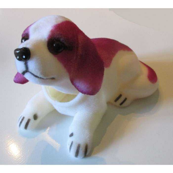 chien de plage arriere de voiture blanc violet rose collector chien de plage arriere de voiture blanc violet rose collector