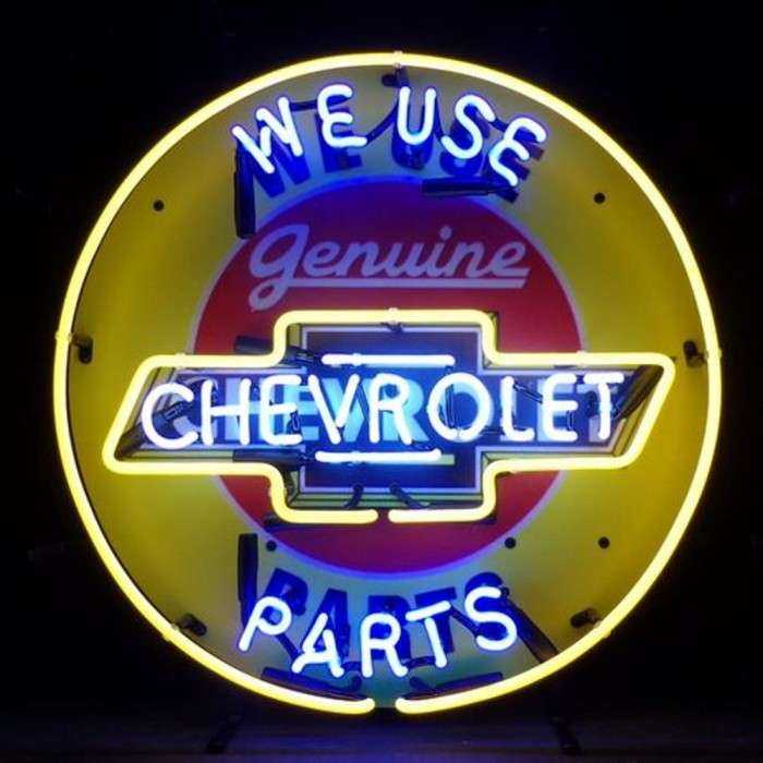 néon publicitaire chevrolet parts 53cm usa deco loft bar diner restaurant néon publicitaire chevrolet parts 53cm usa deco loft bar diner restaurant
