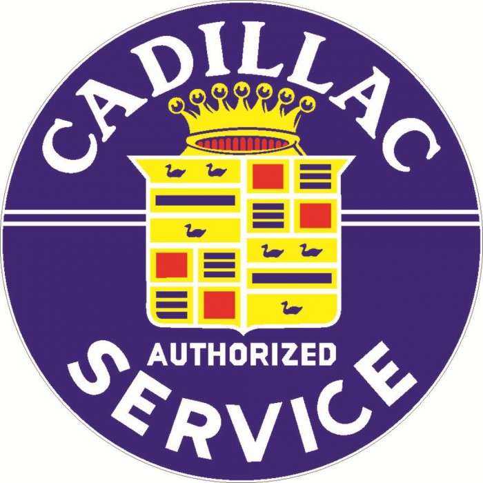 plaque cadillac service ronde bleue deco metal pub garage plaque cadillac service ronde bleue deco metal pub garage