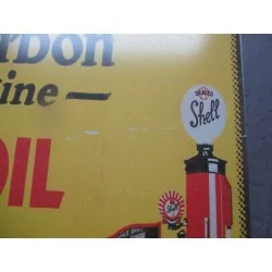 plaque shell reduce carbon rect auto oil huile deco garage tole usa