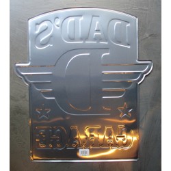 grande plaque dads garage blason de 58x52 cm tole metal garage diner loft