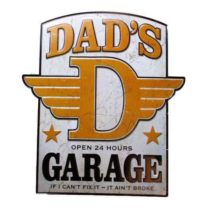 grande plaque dads garage blason de 58x52 cm tole metal garage diner loft grande plaque dads garage blason de 58x52 cm tole metal garage diner loft