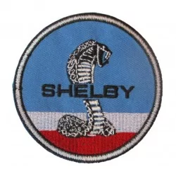 patch mustang shelby bleu blanc rouge ecusson thermocollant garage