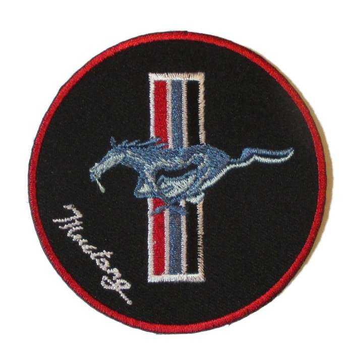 patch mustang rond noir 8cm ecusson thermocollant garage patch mustang rond noir 8cm ecusson thermocollant garage