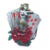 Blonde Pin Up Belt Buckle and Rockabilly Man Woman Playing Card