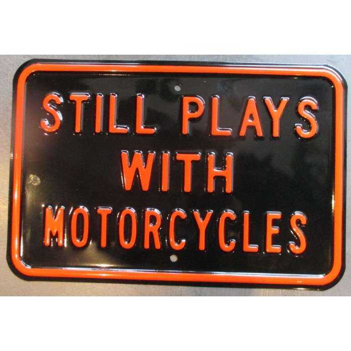 plaque tole épaisse still plays with motorcycles 45cm usa avec relief embouti plaque tole épaisse still plays with motorcycles 45cm usa avec relief embouti