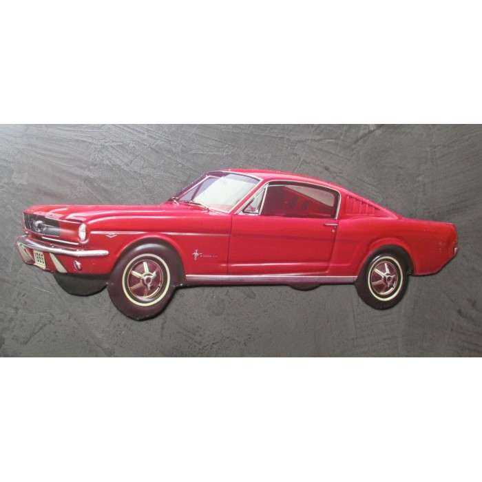 plaque ford mustang 1965 rouge découpée deco tole garage usa 53x20 cm plaque ford mustang 1965 rouge découpée deco tole garage usa 53x20 cm
