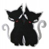 Patch Two Black Cat Ice Stand Thermo-Adhesive Rock Roll Rockab