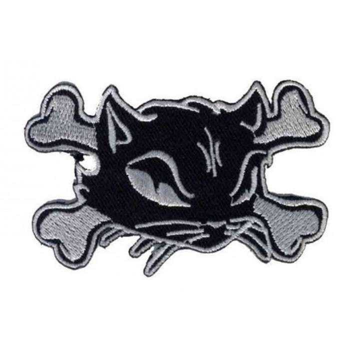 patch chat pirate noir blanc 13x8cm ecusson thermocollant fan rock roll rockabilly patch chat pirate noir blanc 13x8cm ecusson thermocollant fan rock roll rockabilly