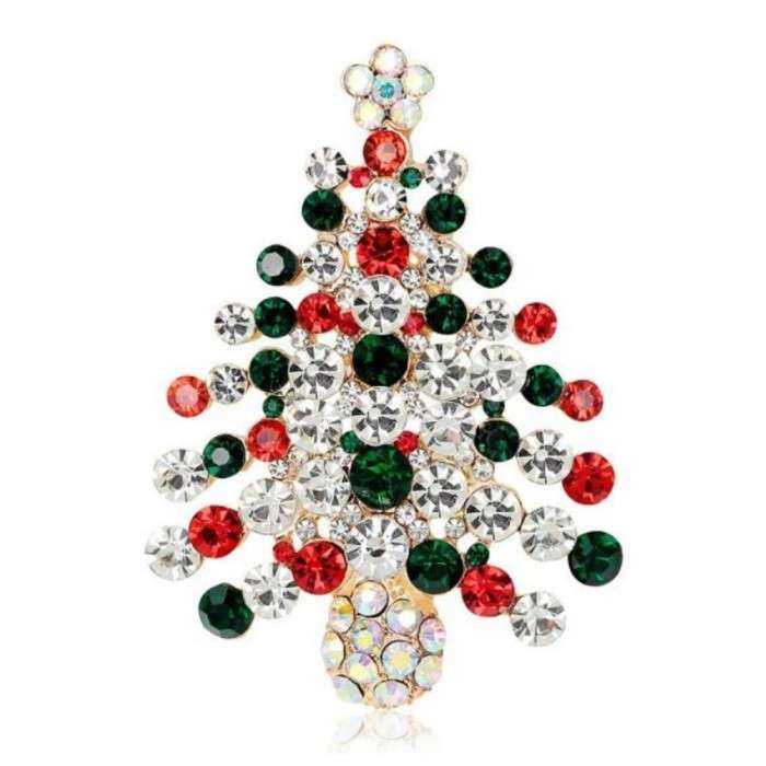 broche grand sapin de noel strass blanc 6x4 cm femme pin up retro broche grand sapin de noel strass blanc 6x4 cm femme pin up retro
