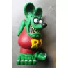Figure rat Fink 30cm green and red plastic statuette Kustom Hot Rod