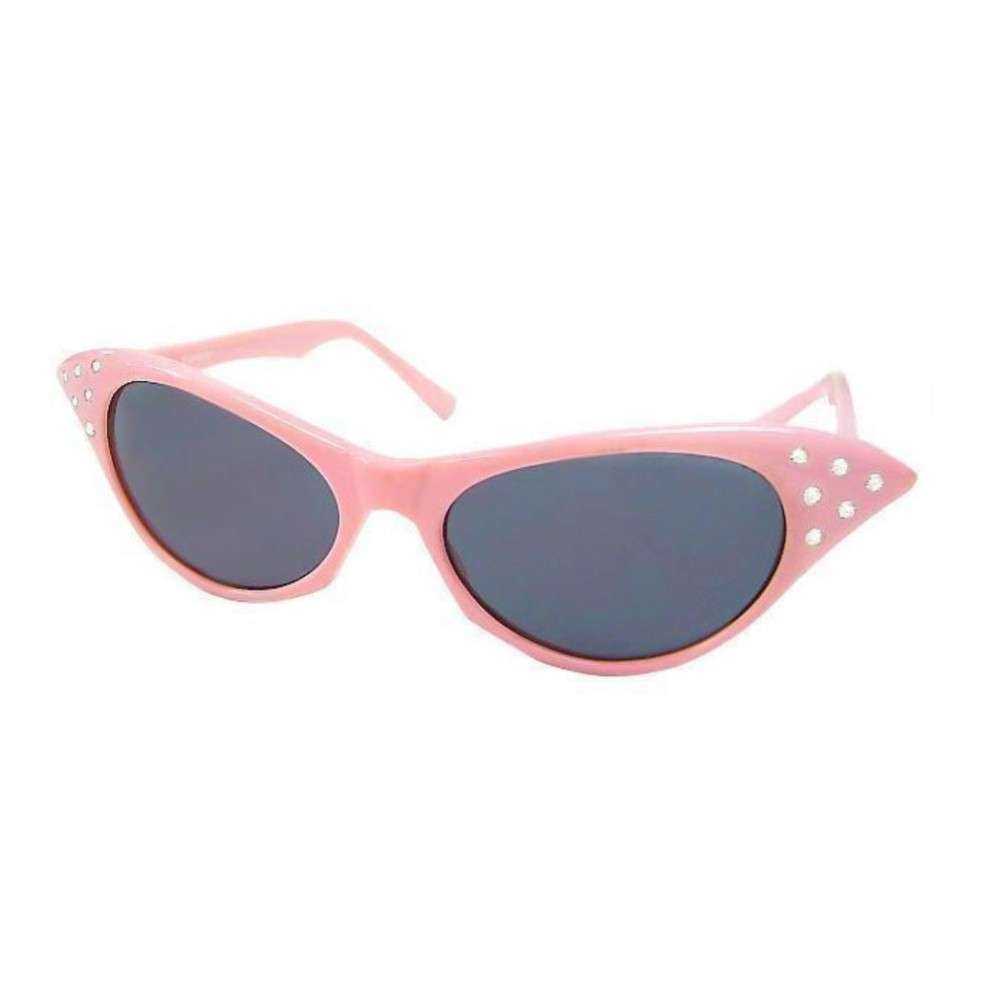 Cat Eye Lunettes de soleil strass 50 s rétro style vintage femme lunettes gris rose 