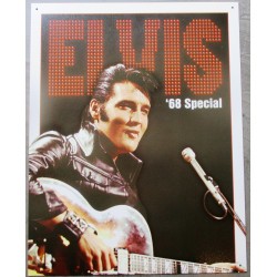 Elvis Presley 68 special plate in black rock rock jacket of the prison tole metal