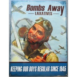 Plaque humor aviator laxatives tole poster humorous metal