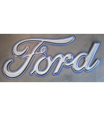 plaque vieux logo ford lettre découpée 56x23 cm tole publicitaire deco us
