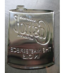 plaque metal bidon castrol motor oil emboutie 40x30cm deco garage loft diner