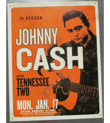 Singer Johnny Cash Rock Roll Plaque Tole Orange Tennessee Twoe
