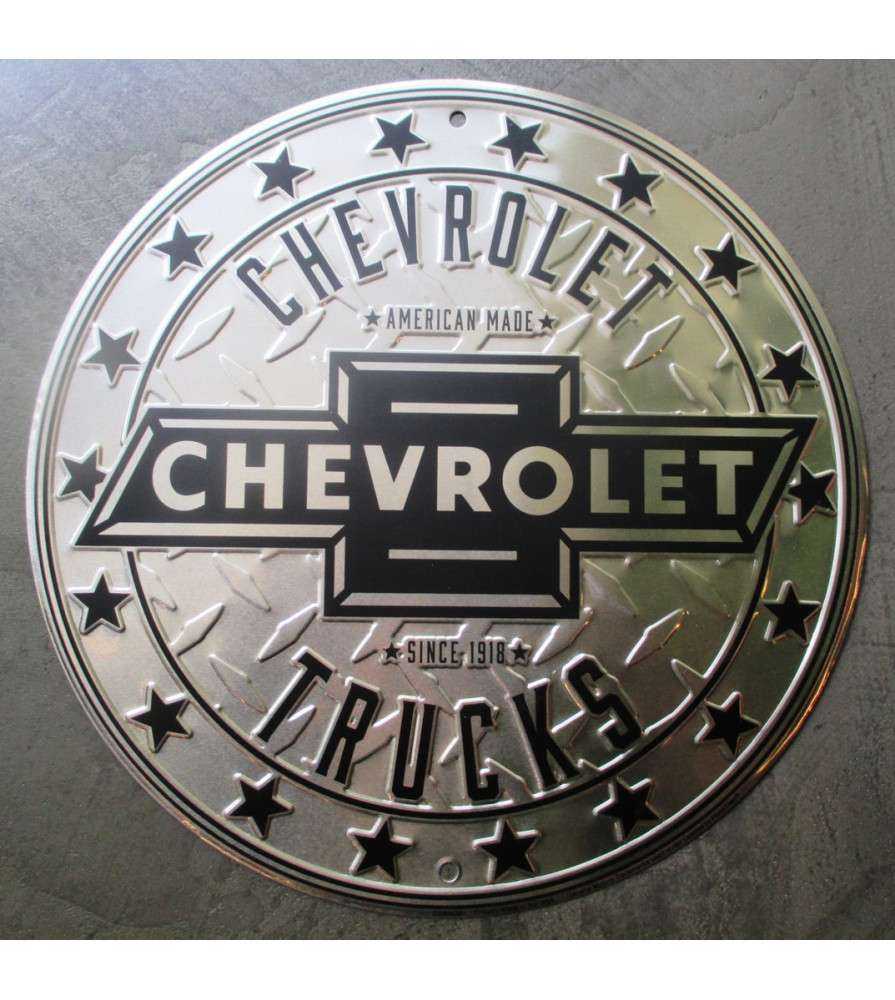 plaque chevrolet truck ronde plaque chevrolet truck ronde