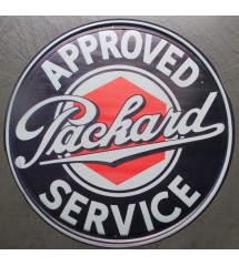 tole approved packard service ronde 30cm plaque publicitaire en metal deco