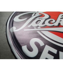 tole approved packard service ronde 30cm plaque publicitaire en metal deco