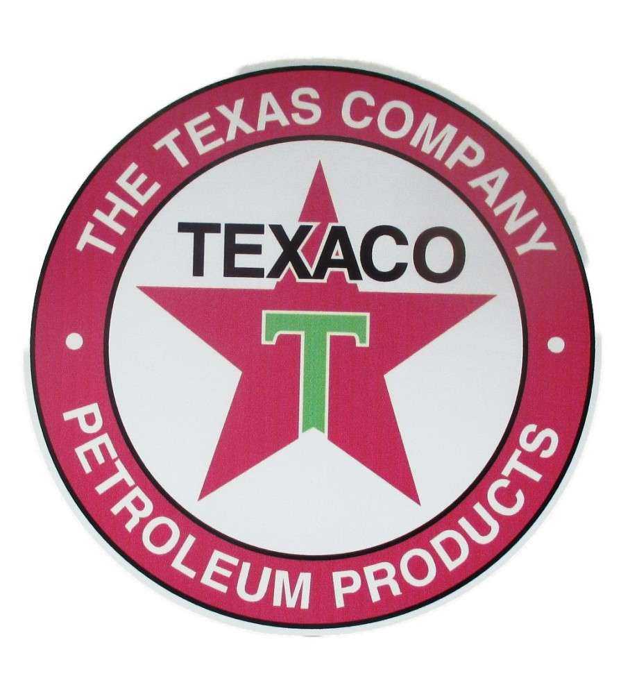 Lot 3 Stickers texaco 10cm sticker white background oil petrol deco garage