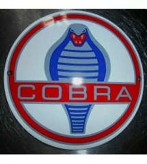 plaque décorative emaillée cobra mustang 12cm tole email bombée usa 77M