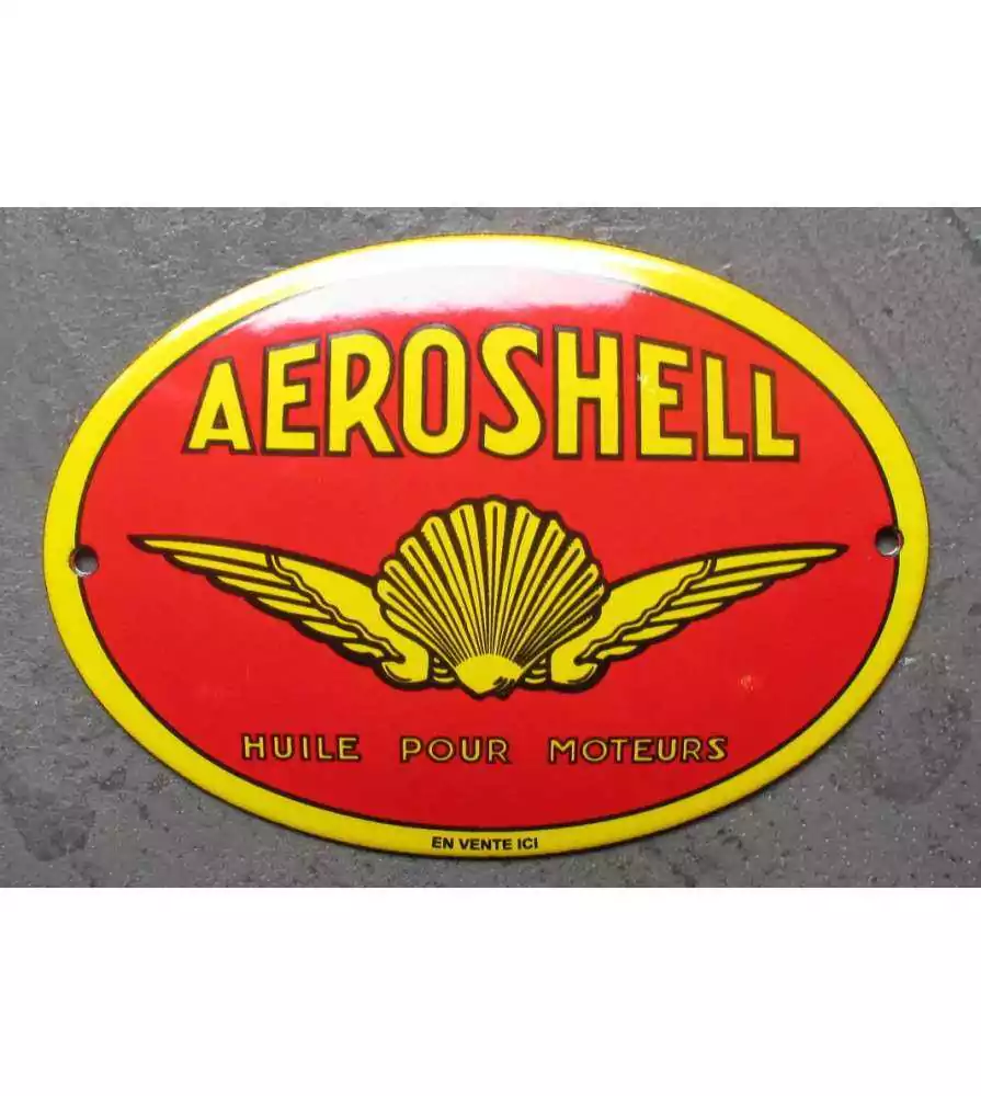 Mini Enamel Plate Aeroshell Oval Oil for Engine 14x10cm Motor Oil Deco Garage Oil Mini Enamel Plate Aeroshell Oval Oil for Engine 14x10cm Motor Oil Deco Garage Oil