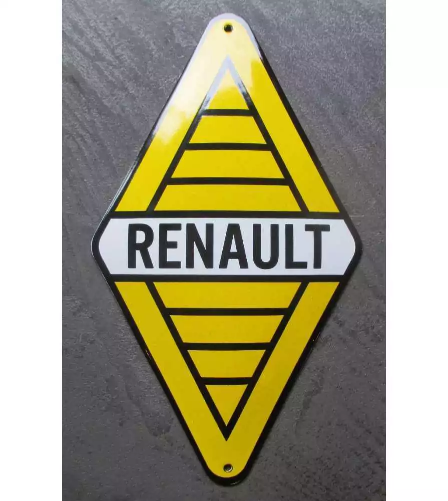 plaque décorative emaillée logo renault losange jaune 22x12 cm motor oil deco garage huile F14 plaque décorative emaillée logo renault losange jaune 22x12 cm motor oil deco garage huile F14