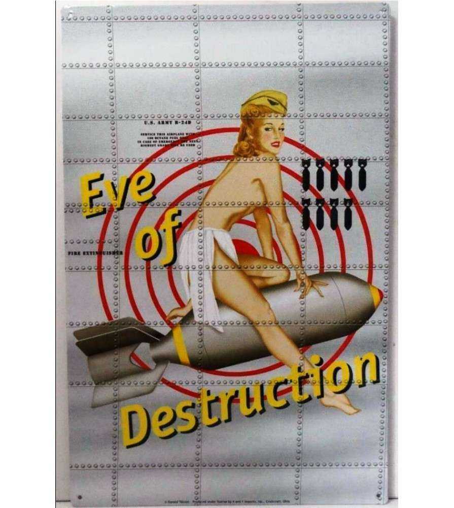 tole pin up eve of destruction nose bombardier sign tole pin up eve of destruction nose bombardier sign