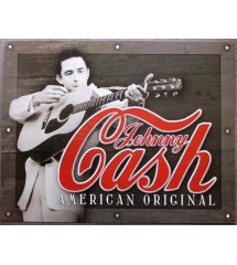 Johnny Cash plate 41x32 cm with writing in red rock roll star