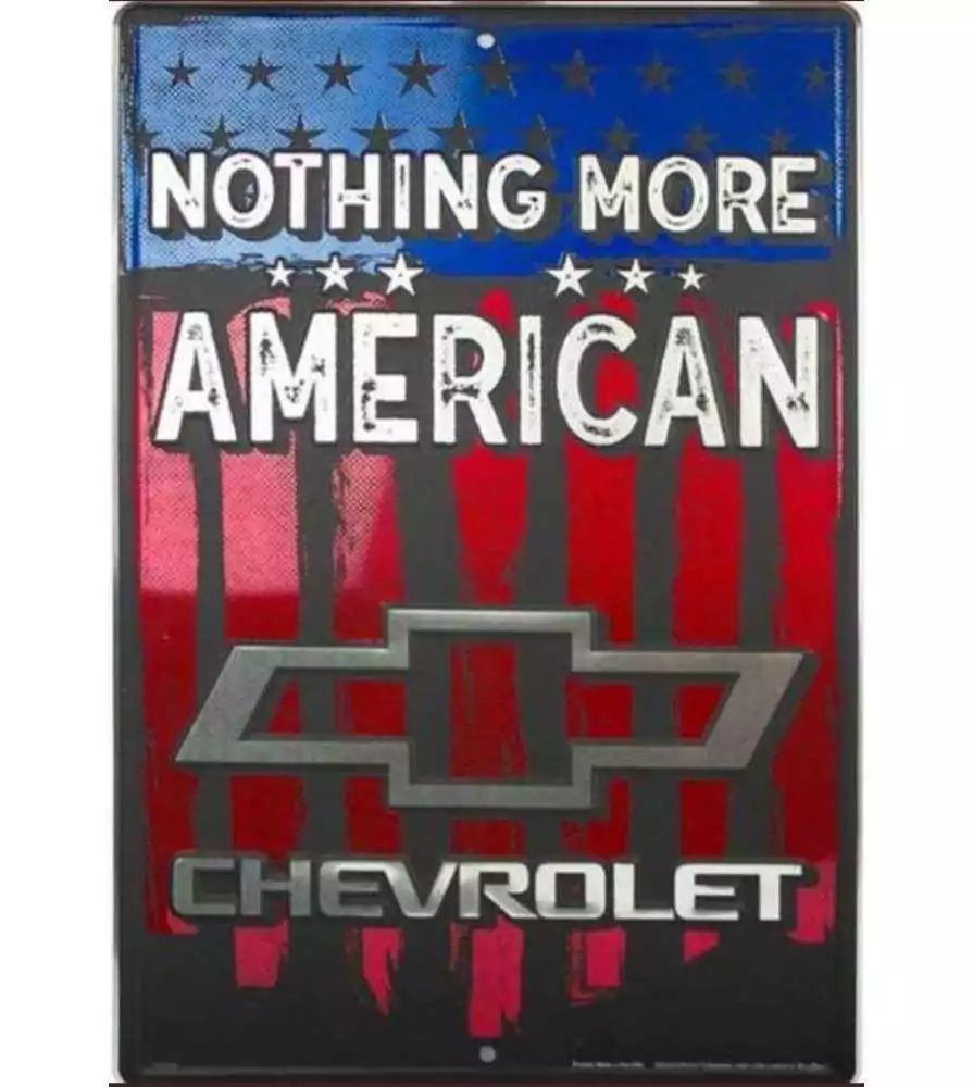 Plate Nothing more American Chevrolet 46x30cm Tole Deco Garage USA Chevy Plate Nothing more American Chevrolet 46x30cm Tole Deco Garage USA Chevy