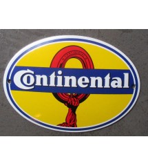 plaque décorative emaillée pneus continental ovale 14x10cm motor oil deco garage email